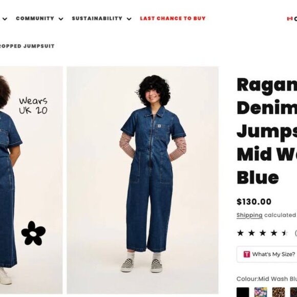 Lucy & Yak Ragan Denim Jumpsuit US8 - Picture 6 of 6